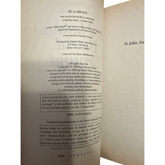 Francine Pascals Sweet Valley Twins & Friends Book "The Haunted Burial Ground" S - Picture 2 of 3